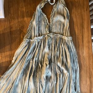 FREE PEOPLE Norina Sage Green Maxi Dress L